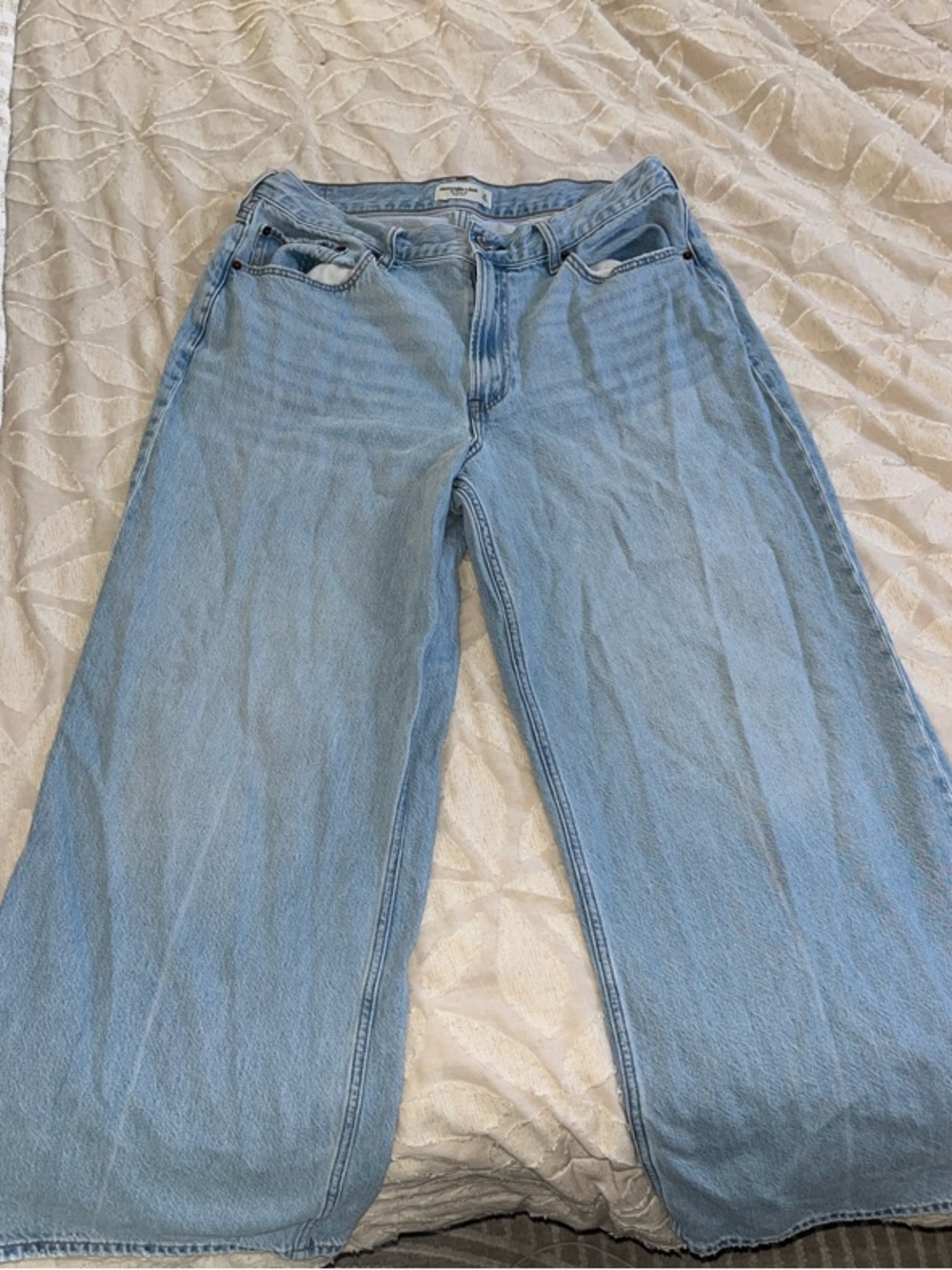 Abercrombie & Fitch Light Blue Wide Leg Jeans